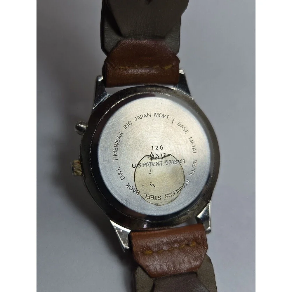 Vintage Wrangler LunaGlo Backlight Leather Watch New Battery Light Up Western